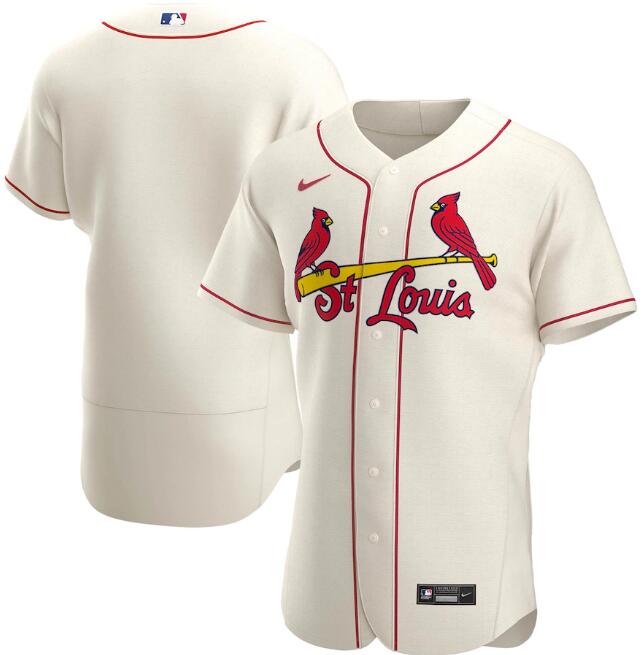 Men's St. Louis Cardinals Blank Cream Flex Base Stitched Jersey
