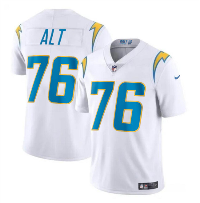 Men's Los Angeles Chargers #76 Joe Alt White 2024 Draft Vapor Limited Stitched Football Jersey