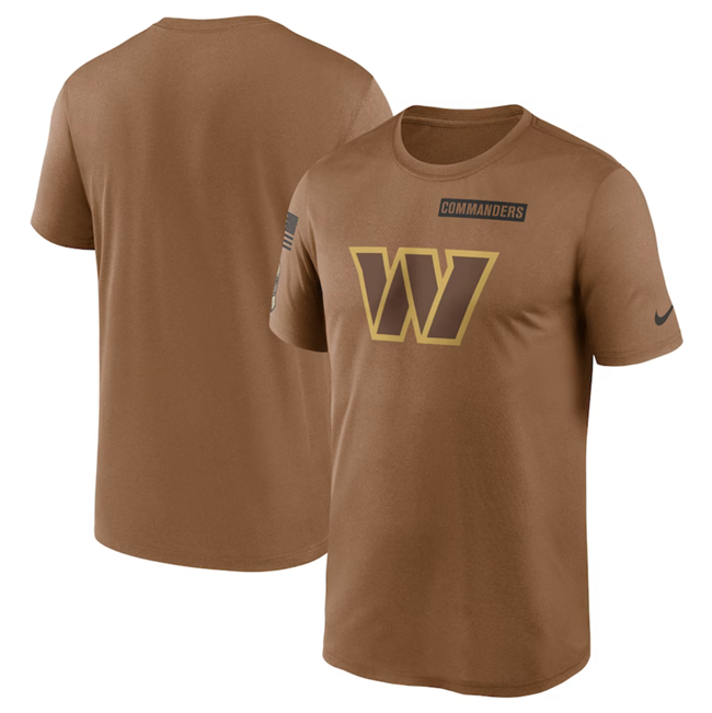 Men's Washington Commanders 2023 Brown Salute To Service Legend Performance T-Shirt