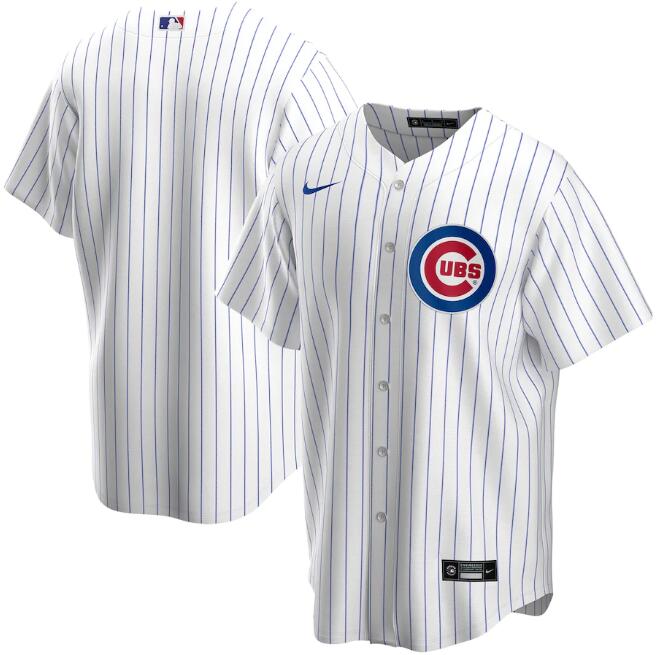 Men's Chicago Cubs Blank White Cool Base Stitched Jersey