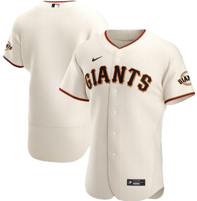Men's San Francisco Giants Blank Cream Flex Base Stitched Jersey