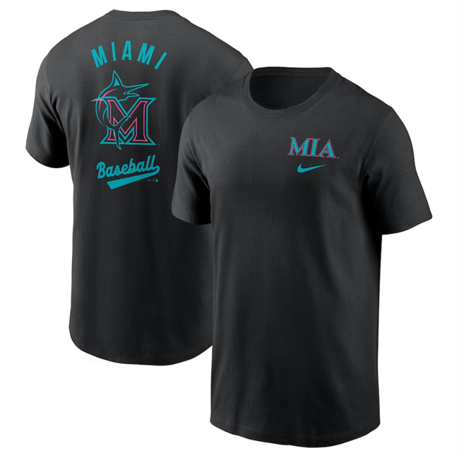 Men's Miami Marlins Black 2025 City Connect T-Shirt