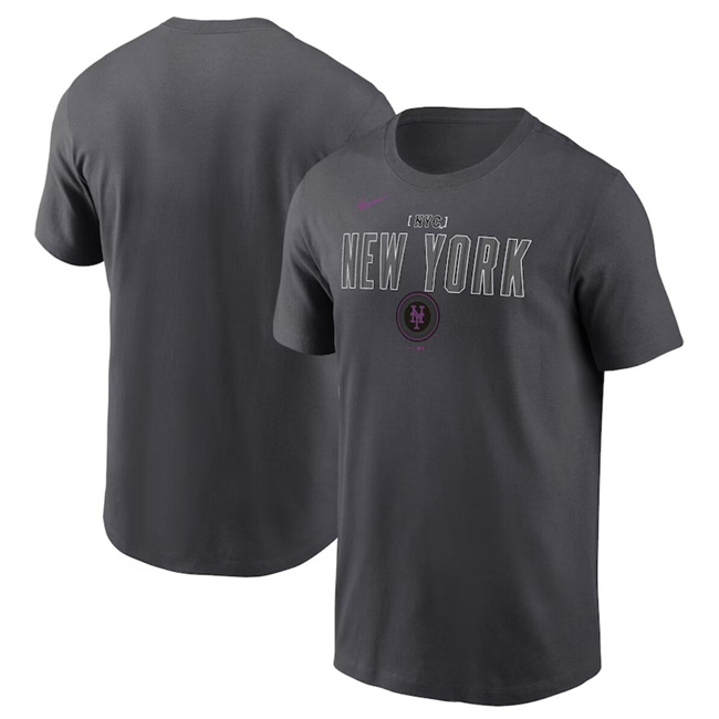 Men's New York Mets Charcoal 2024 City Connect Graphic T-Shirt