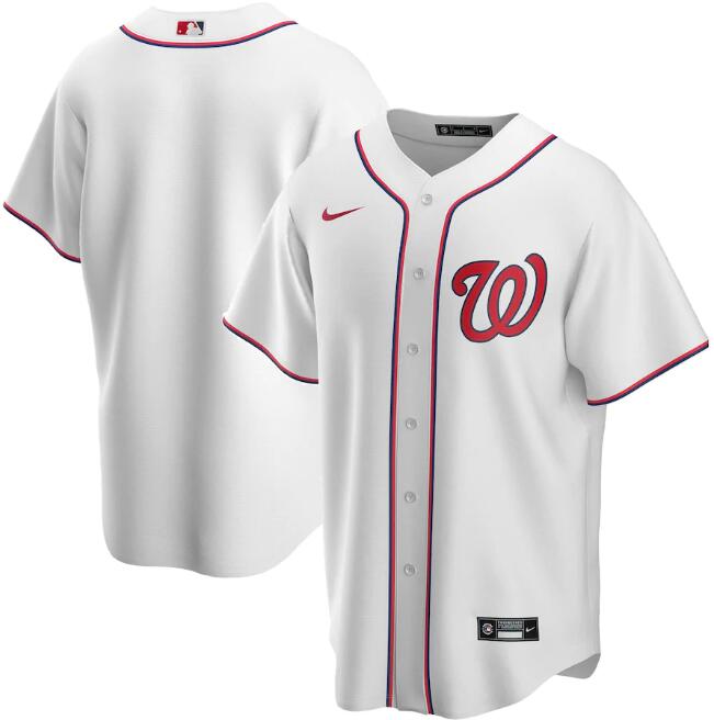 Men's Washington Nationals Blank White Cool Base Stitched Jersey