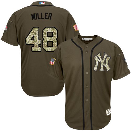Yankees #48 Andrew Miller Green Salute to Service Stitched MLB Jersey