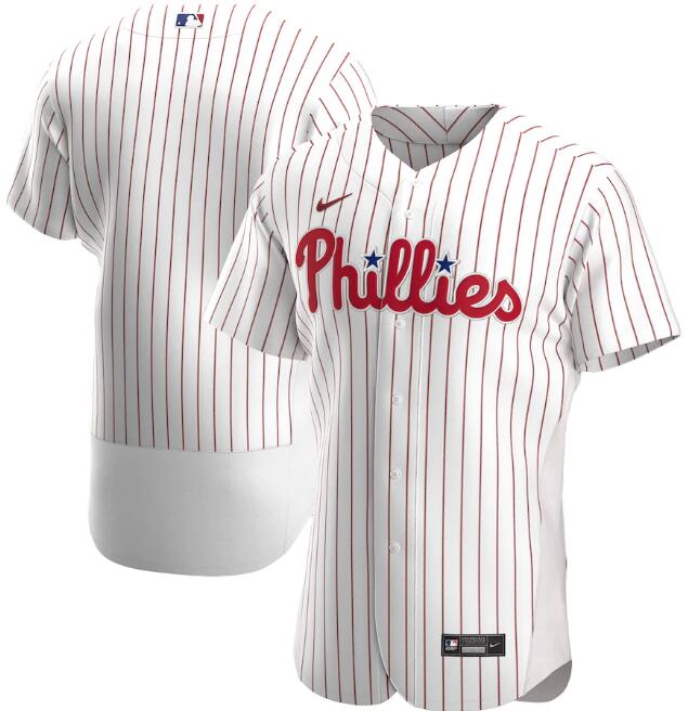Men's Philadelphia Phillies Blank White Flex Base Stitched Jersey