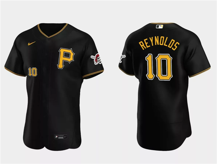 Men's Pittsburgh Pirates #10 Bryan Reynolds Black Flex Base Stitched MLB Jersey