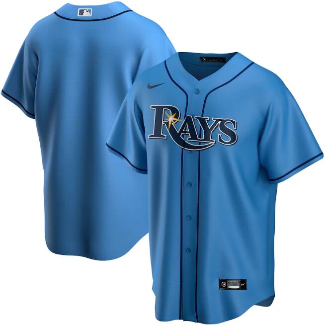 Men's Tampa Bay Rays Blank Blue Cool Base Stitched Jersey