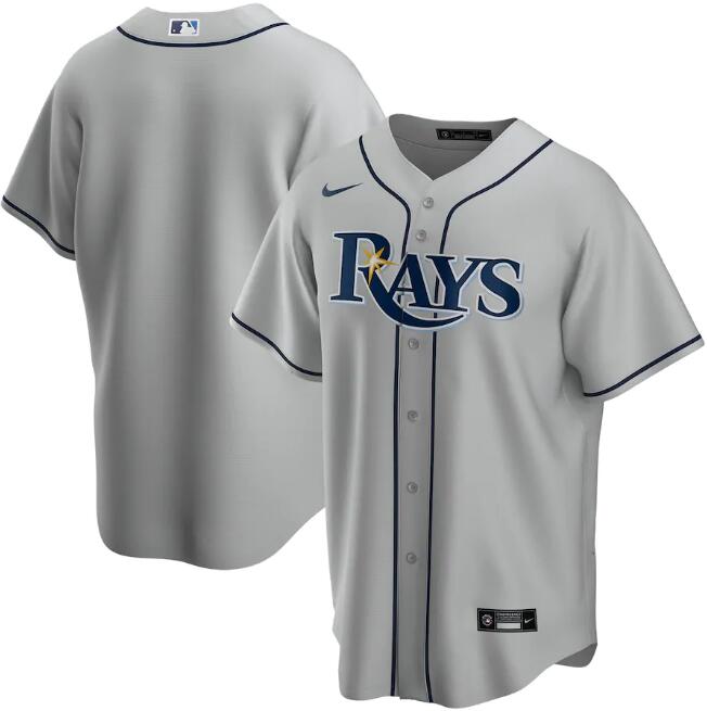 Men's Tampa Bay Rays Blank Grey Cool Base Stitched Jersey