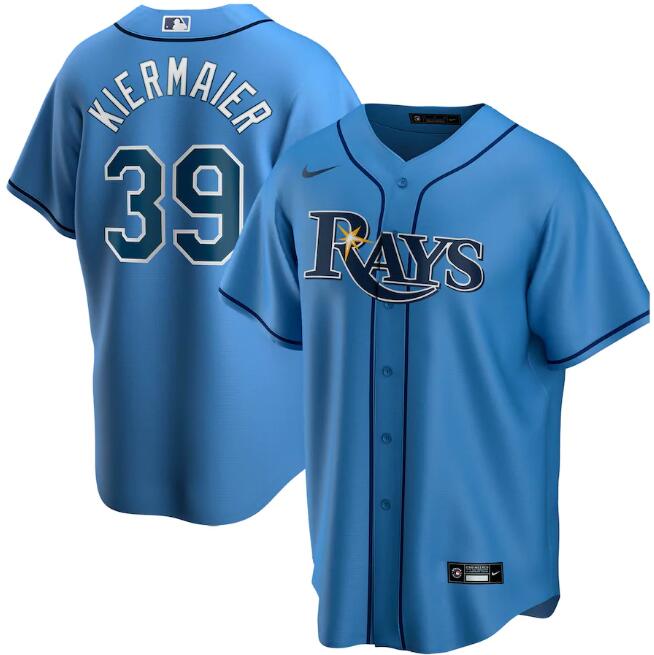Men's Tampa Bay Rays #39 Kevin Kiermaier Blue Cool Base Stitched Jersey