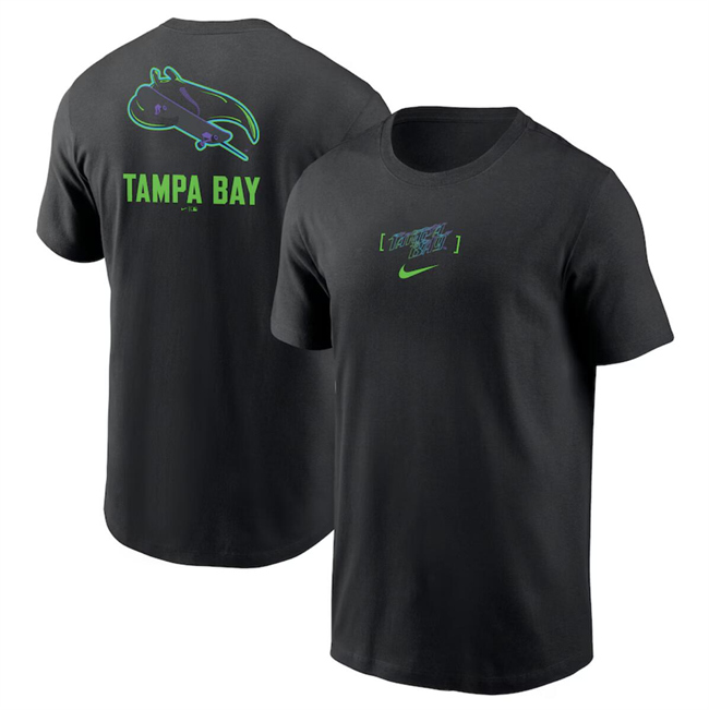 Men's Tampa Bay Rays Black 2024 City Connect Graphic T-Shirt