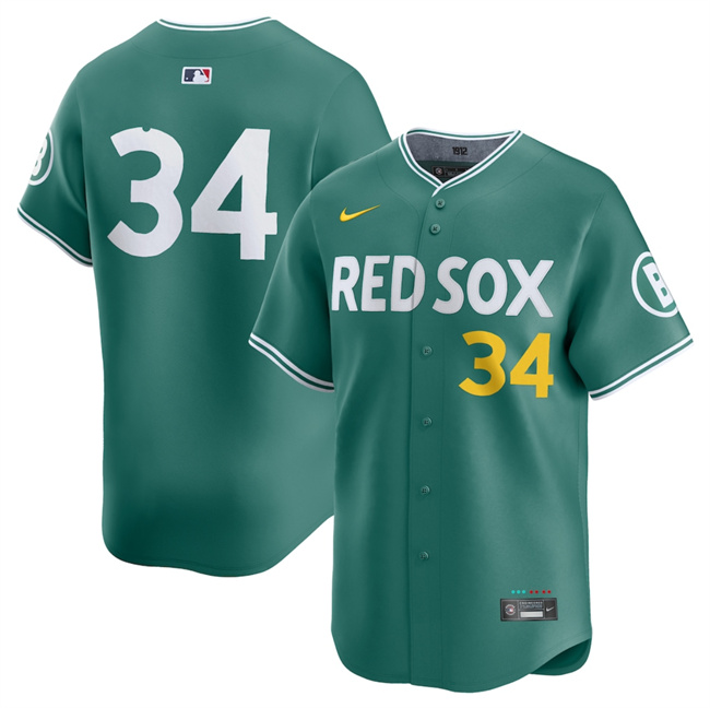 Men's Boston Red Sox #34 David Ortiz Green 2025 City Connect Limited Stitched Baseball Jersey