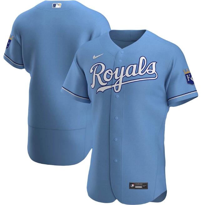 Men's Kansas City Royals Blank Blue Flex Base Stitched Jersey