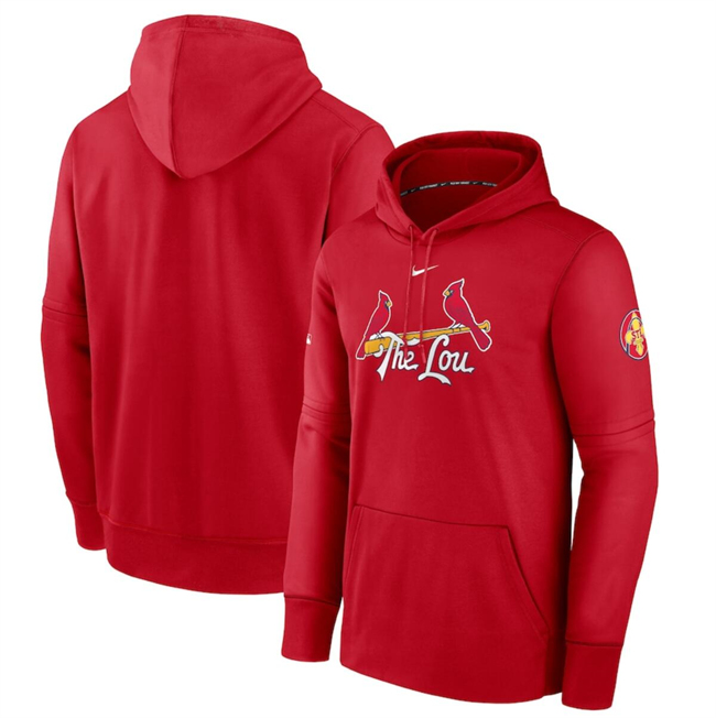 Men's St. Louis Cardinals Red 2024 City Connect Collection Practice Performance Pullover Hoodie