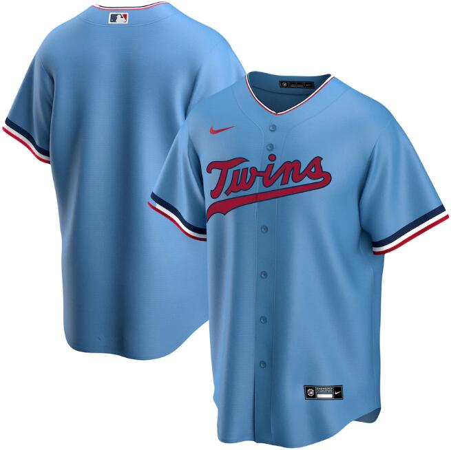 Men's Minnesota Twins Blue Cool Base Stitched Jersey