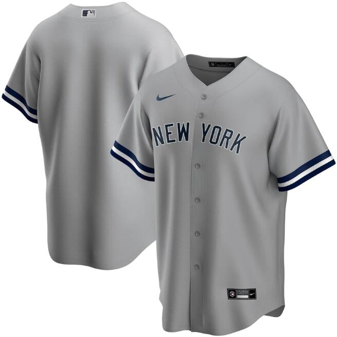 Men's New York Yankees Grey Cool Base Stitched Jersey