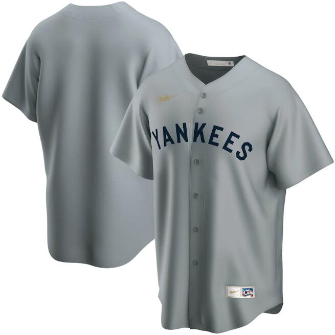 Men's New York Yankees New Grey Cool Base Stitched Jersey