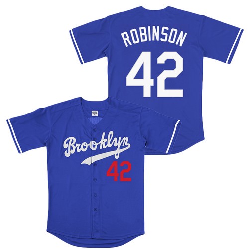 Men's Los Angeles Dodgers #42 Jackie Robinson Blue Cool Base Stitched Jersey