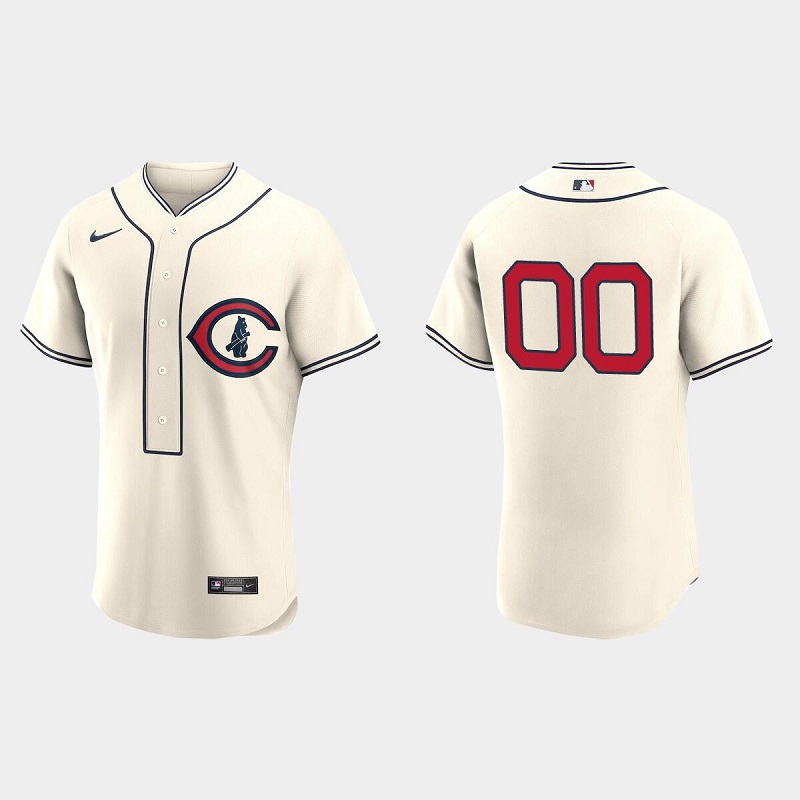 Men's Chicago Cubs Active Player Custom 2022 Cream Field of Dreams Stitched Baseball Jersey