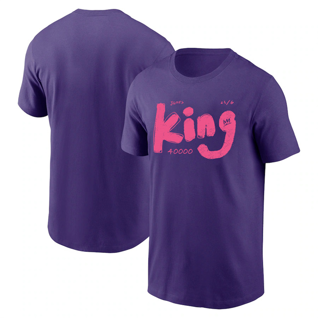 Men's Los Angeles Lakers Purple King James T-Shirt