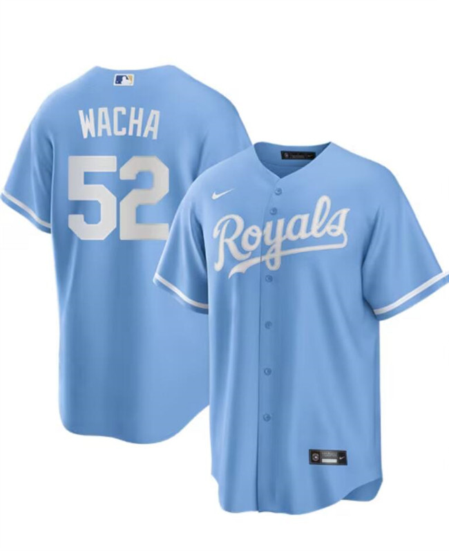 Men's Kansas City Royals #52 Michael Wacha Light Blue Limited Cool Base Stitched Baseball Jersey
