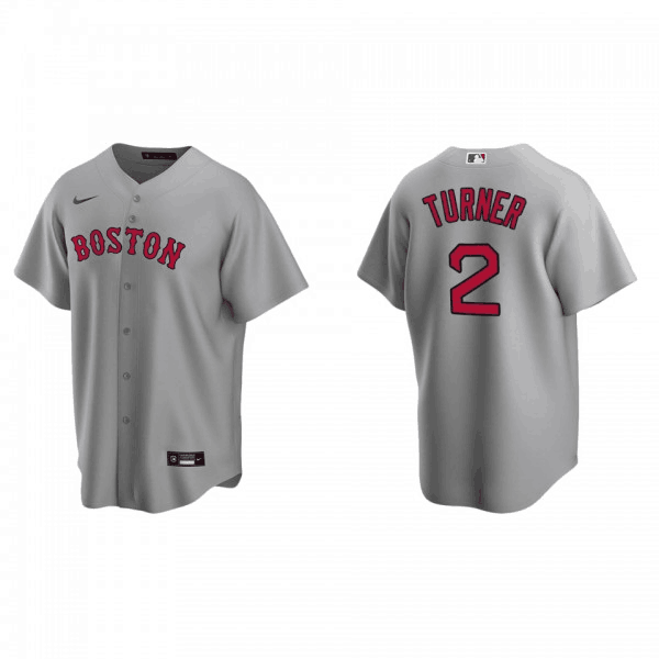 Men's Boston Red Sox #2 Justin Turner Grey Cool Base Stitched Baseball Jersey