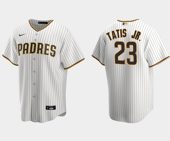 Men's San Diego Padres White #23 Fernando Tatis Jr. Stitched MLB Jersey