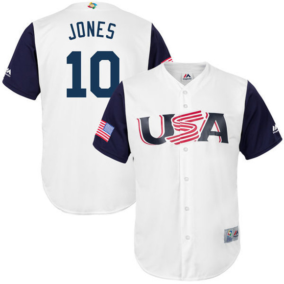 Men's USA Baseball Active Player Custom White 2017 World Baseball Classic Stitched Baseball Jersey