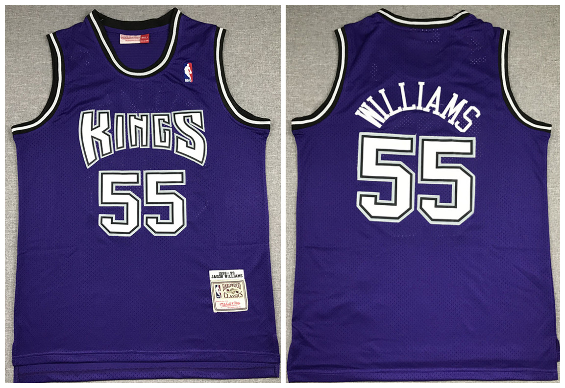 New Yok Knicks #55 Jason Williams 1998-99 Purple Throwback Stitched Jersey