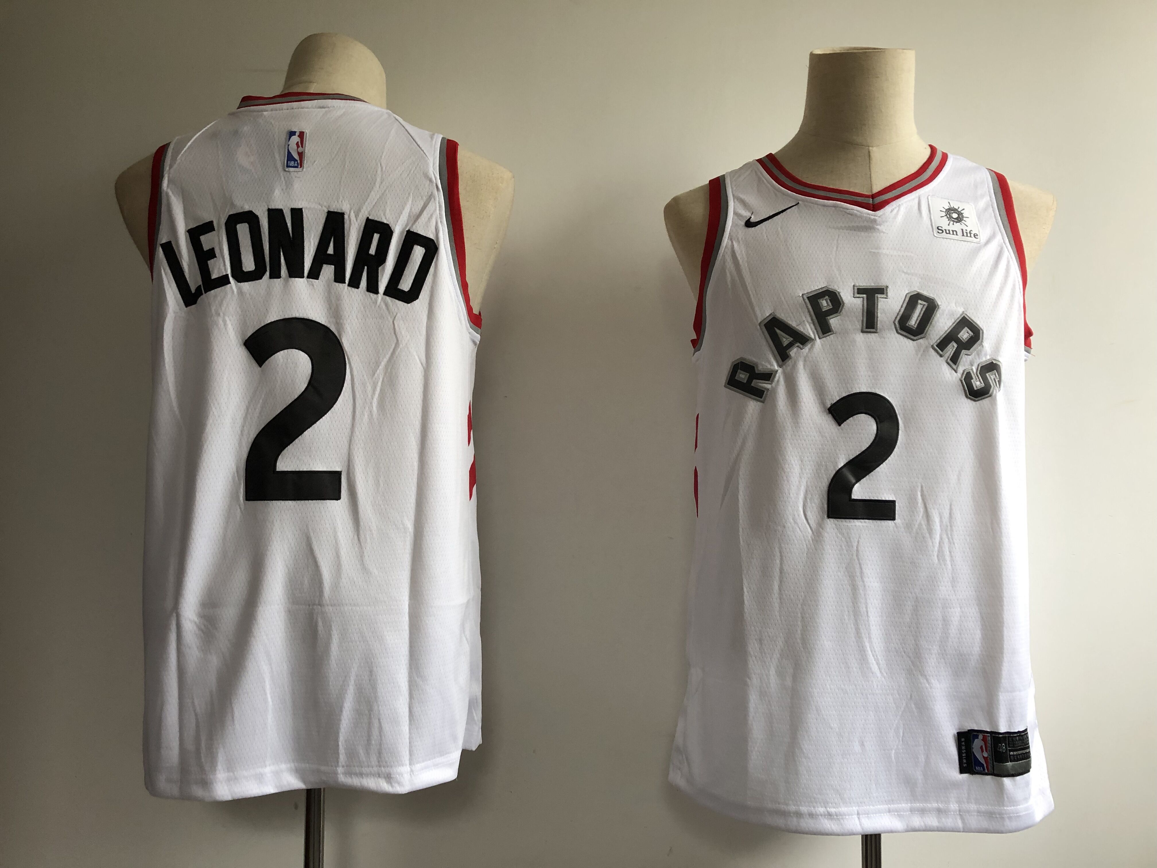 Men's Toronto Raptors #2 Kawhi Leonard White Association Edition Swingman Stitched NBA Jersey