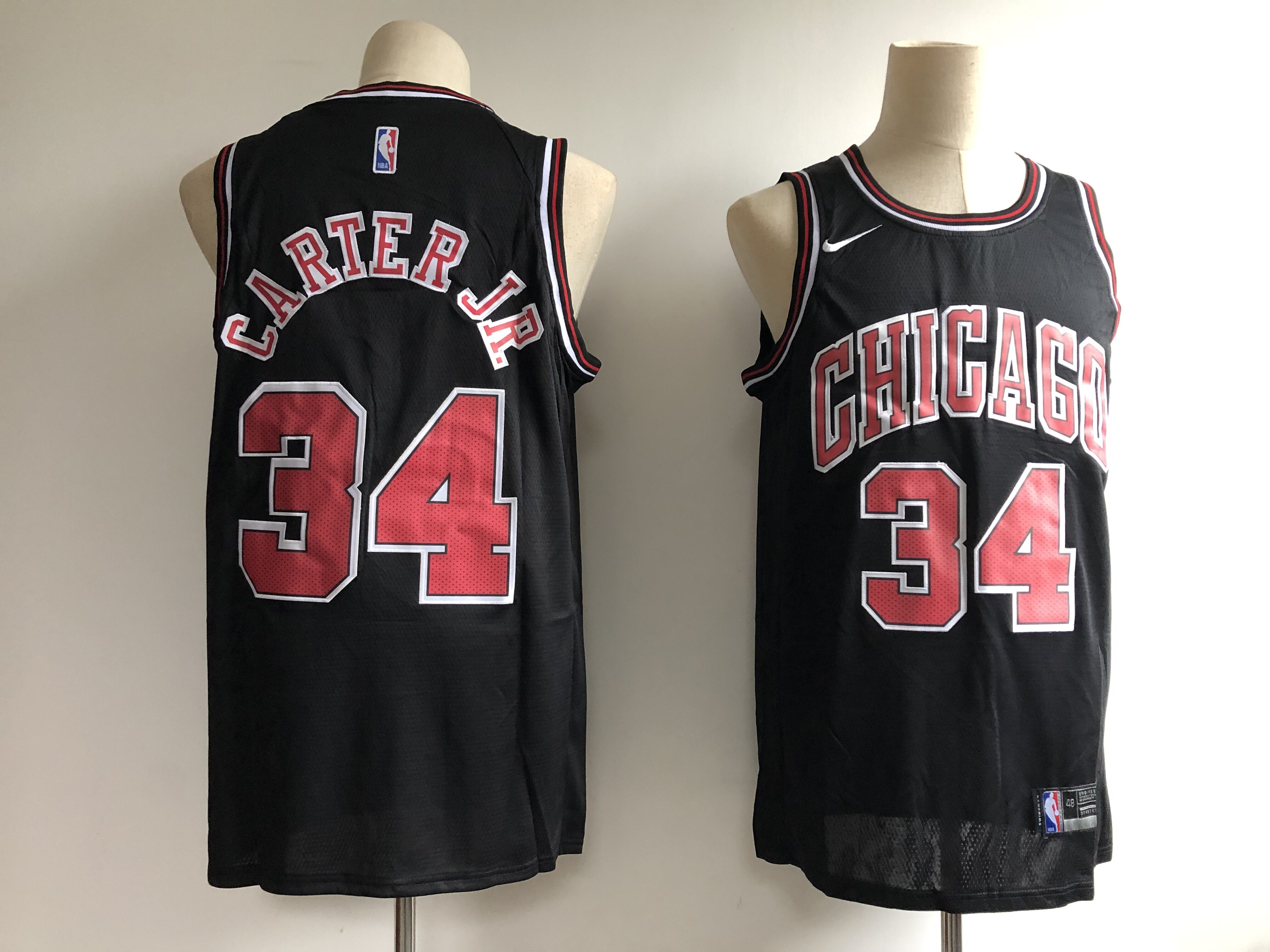 Men's Chicago Bulls #34 Wendell Carter Jr. Black Statement Edition Swingman Stitched NBA Jersey