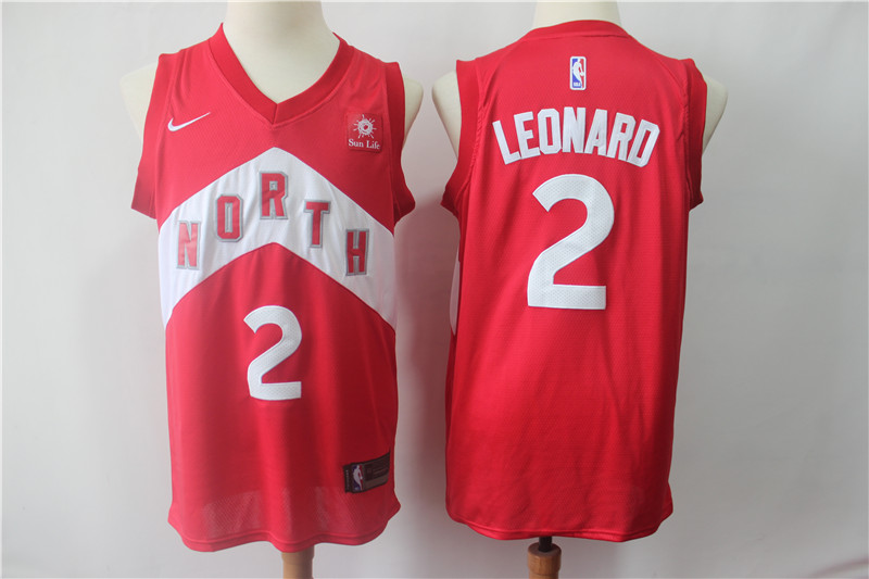 Men's Toronto Raptors #2 Kawhi Leonard Red 2018/19 Earned Edition Swingman Stitched NBA Jersey
