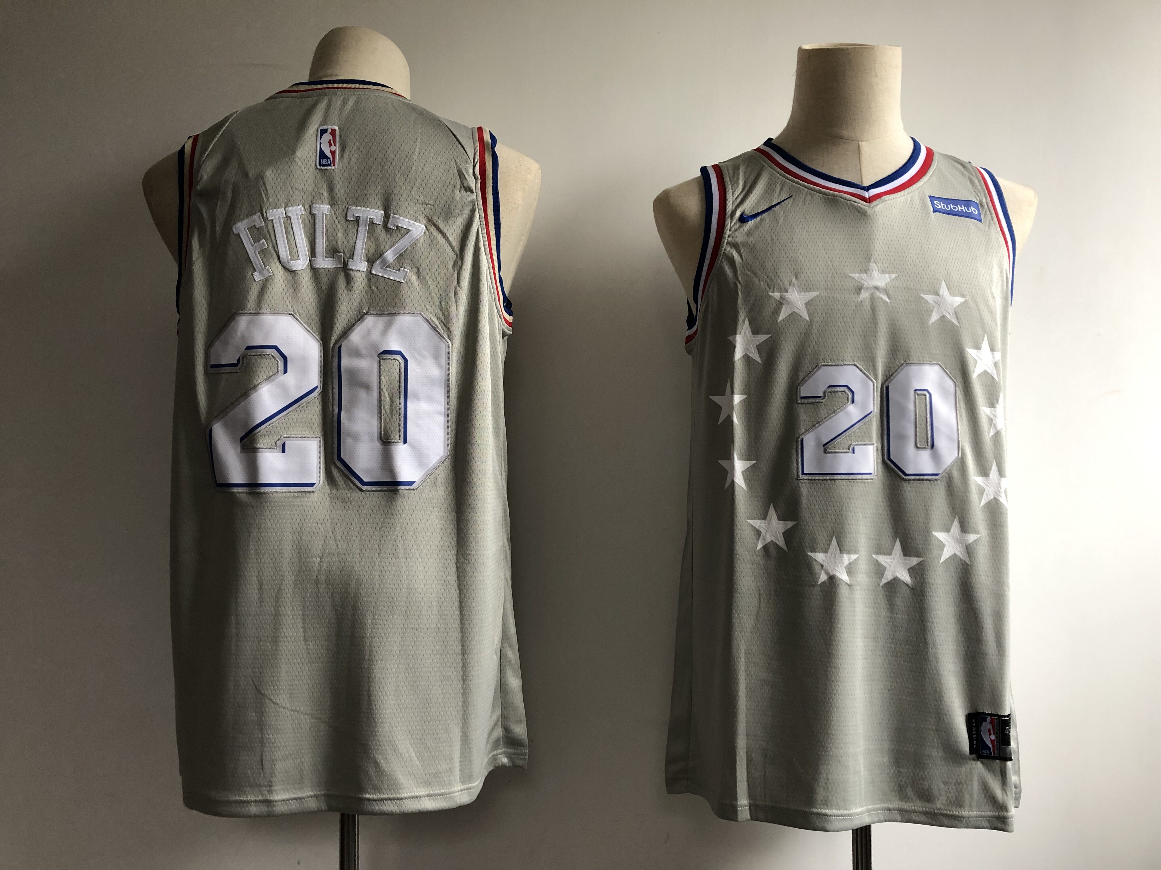 Men's Philadelphia 76ers #20 Markelle Fultz Gray 2018/19 City Edition Swingman Stitched NBA Jersey