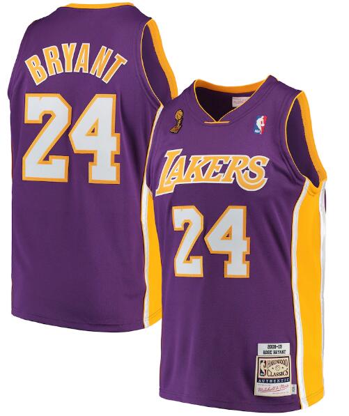 Los Angeles Lakers #24 Kobe Bryant Purple 2008-09 Stitched NBA Jersey