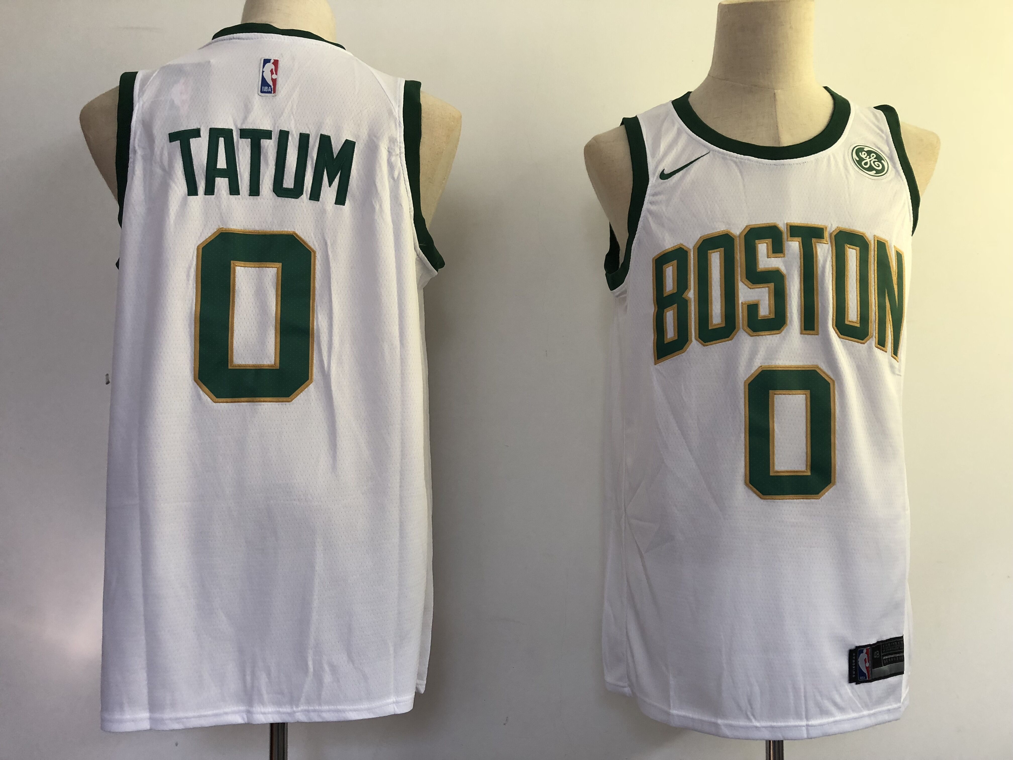 Men's Boston Celtics #0 Jayson Tatum White 2018/19 City Edition Swingman Stitched NBA Jersey