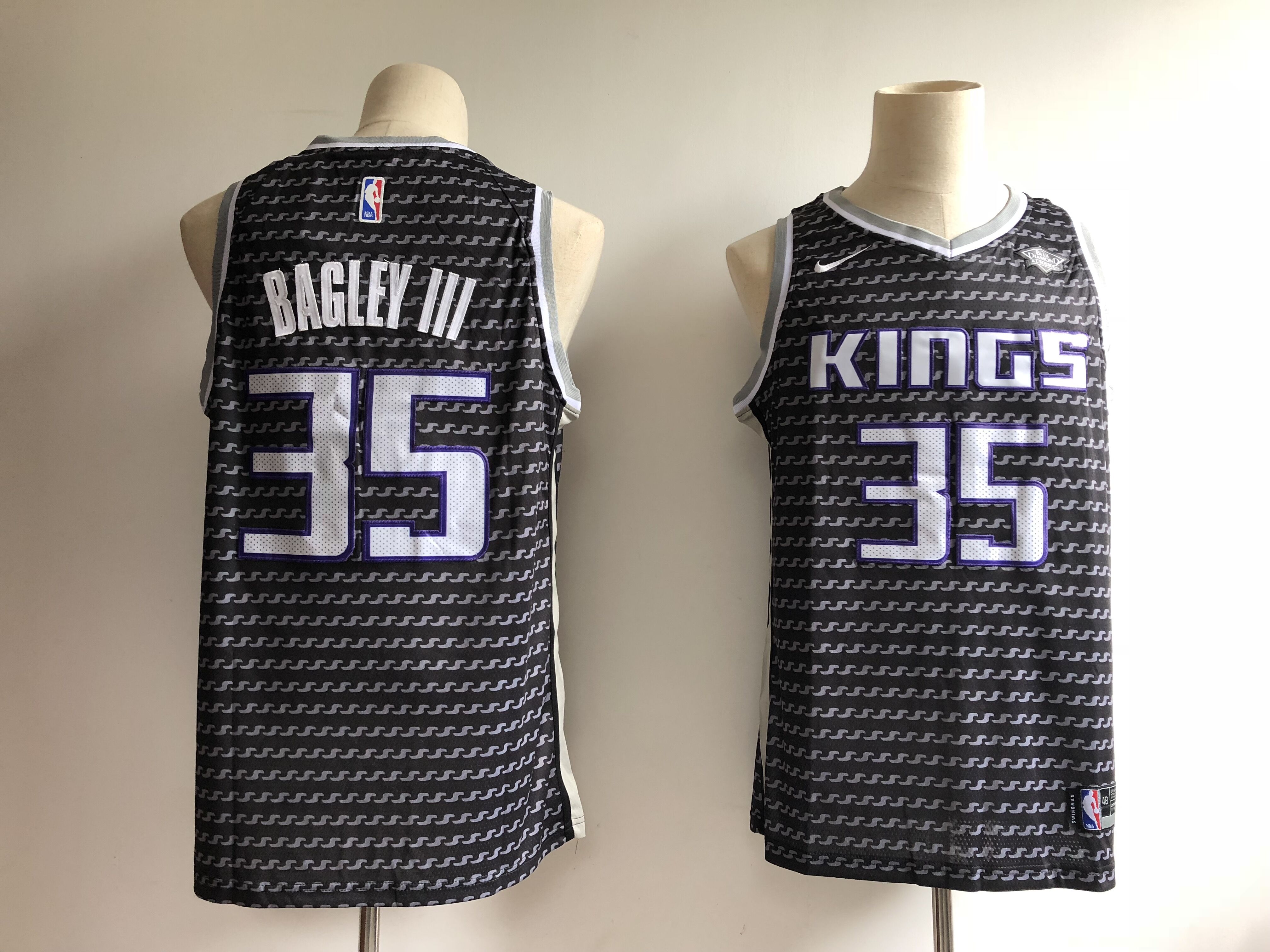 Men's Sacramento Kings #35 Marvin Bagley III Black City Edition Swingman Stitched NBA Jersey