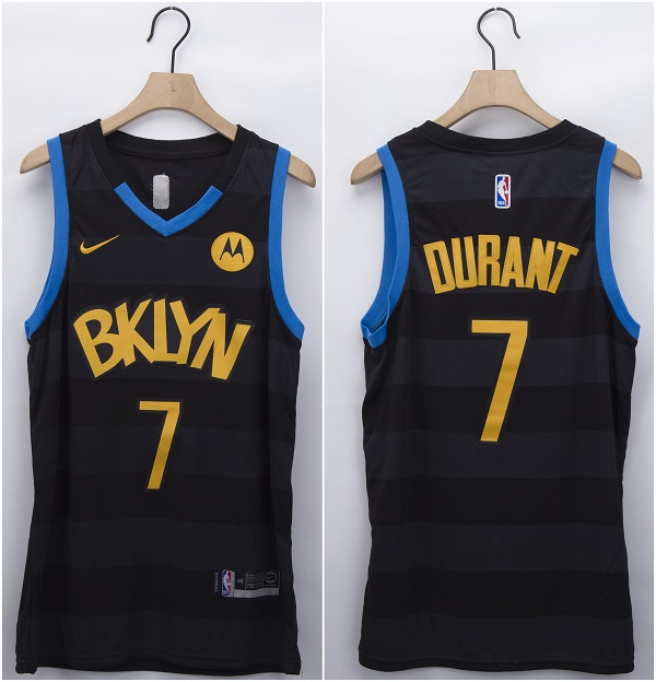 Men's Brooklyn Nets #7 Kevin Durant Black Fashion Edition Stitched NBA Jersey