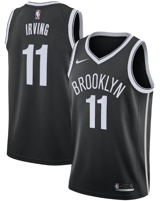 Men's Brooklyn Nets #11 Kyrie Irving Black Icon Edition Swingman Stitched Jersey