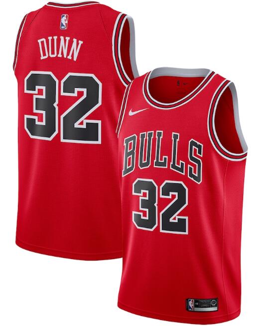 Men's Chicago Bulls #32 Kris Dunn Icon Edition Stitched Jersey