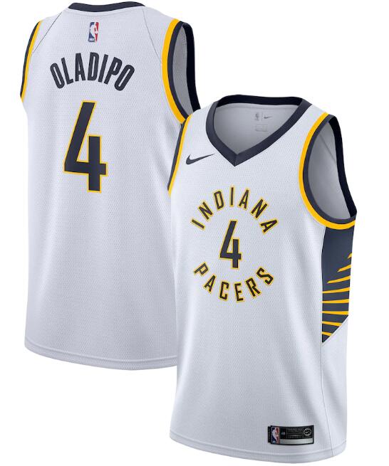 Men's Indiana Pacers #4 Victor Oladipo White Association Edition Stitched Swingman Jersey