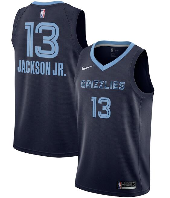 Men's Memphis Grizzlies #13 Jaren Jackson Jr. Navy Icon Edition Stitched Jersey