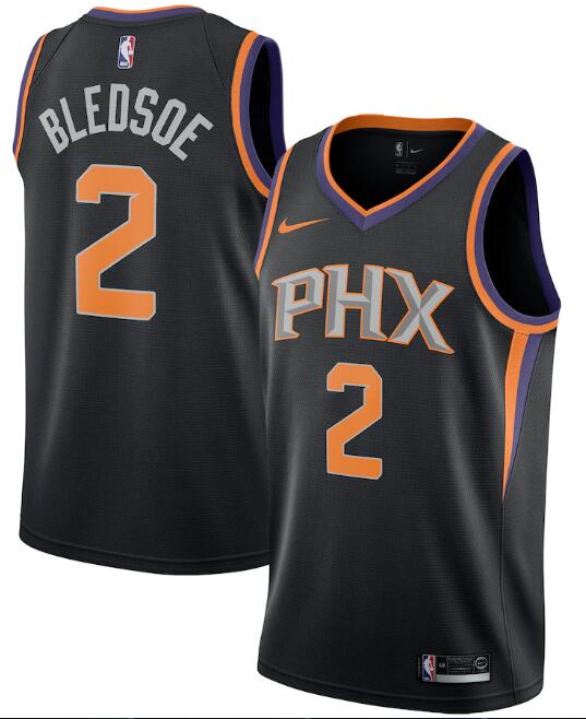 Men's Phoenix Suns #2 Eric Bledsoe Black Statement Edition Stitched Jersey