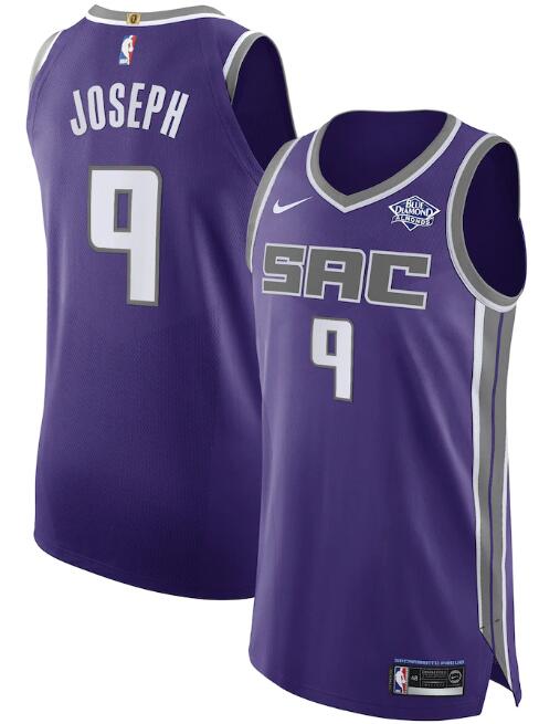 Men's Sacramento Kings #9 Cory Joseph Purple Icon Edition Stitched Jersey