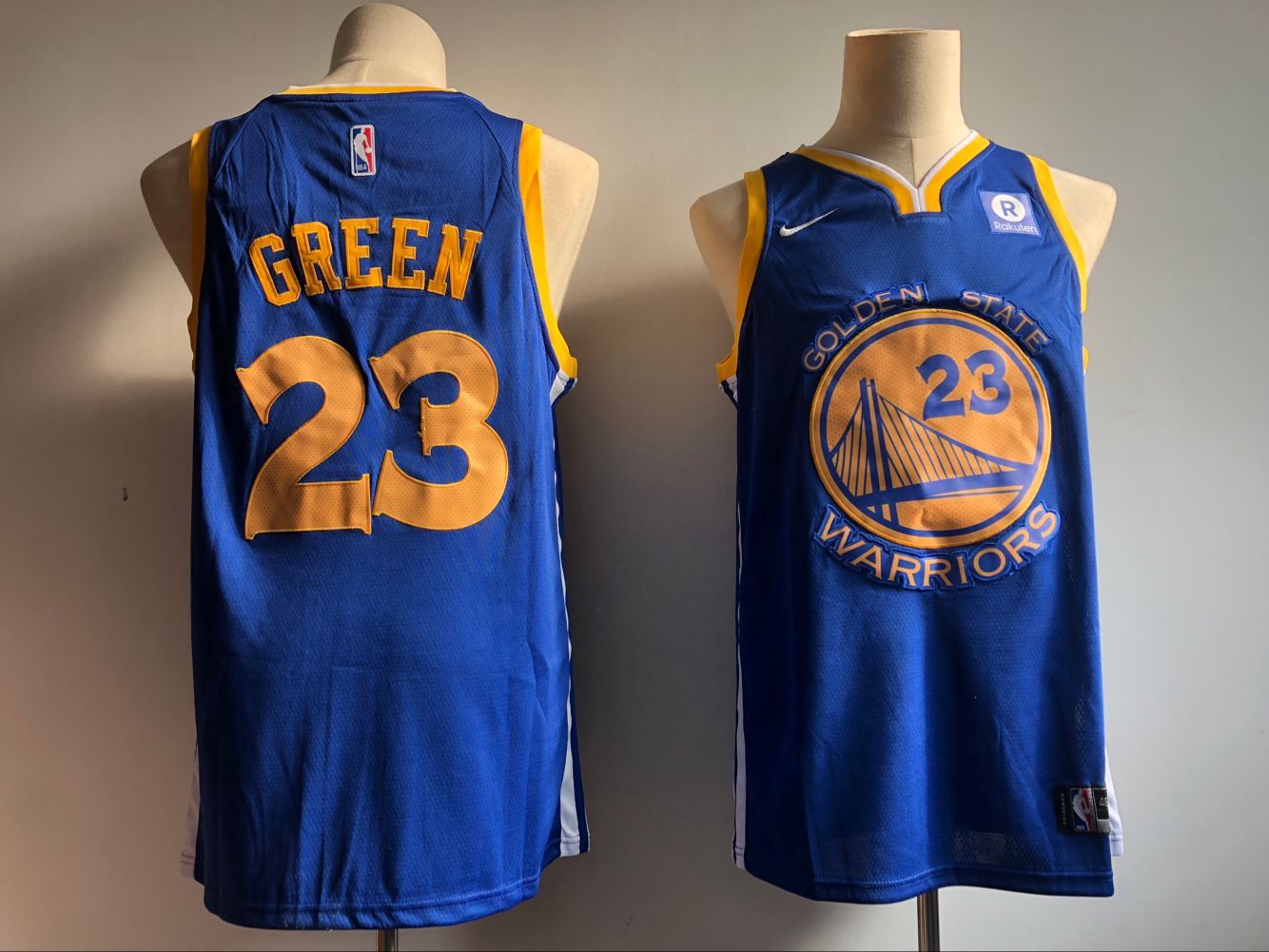 Men's Golden State Warriors #23 Draymond Green Blue Icon Edition Swingman Stitched NBA Jersey