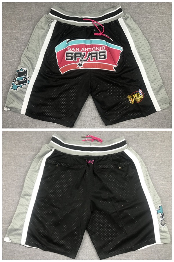 Men's San Antonio Spurs Black Shorts (Run Small)