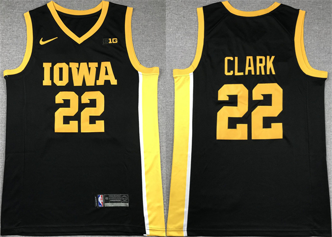 Men's Indiana Fever #22 Caitlin Clark Black/Yellow 2024 Stitched Jersey