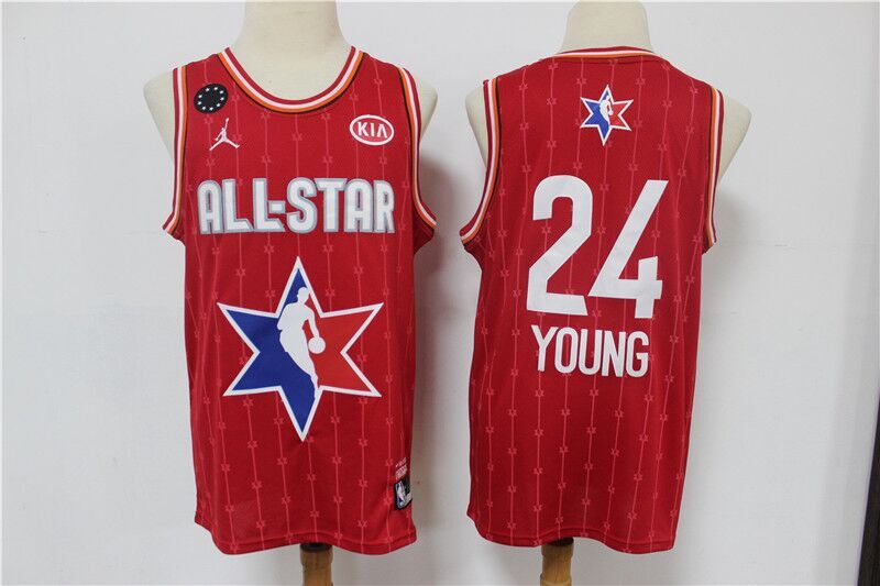 Men's Atlanta Hawks #24 Trae Young Red 2020 All-Star Stitched NBA Jersey