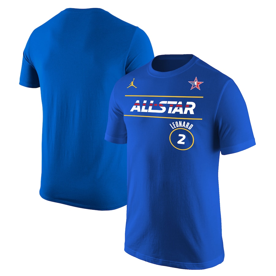 Men's 2021 All-Star #2 Kawhi Leonard Blue Royal T-Shirt