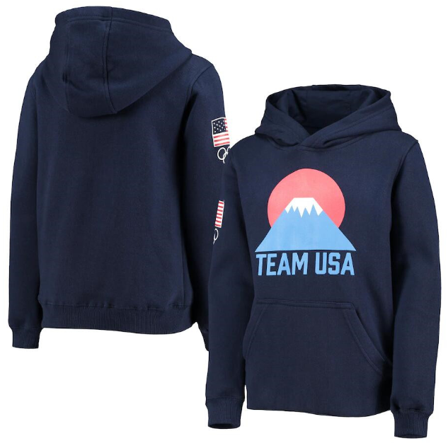 Men's Team USA Navy Sun and Mountain Pullover Hoodie