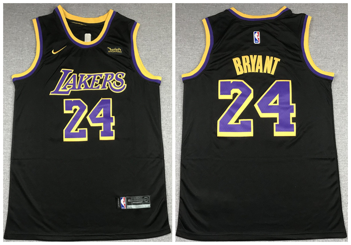 Men's Los Angeles Lakers #24 Kobe Bryant Black Stitched NBA Jersey